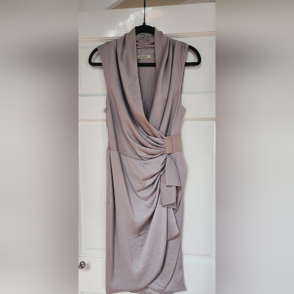 ALL SAINTS Muted grey/silver dress, size 6